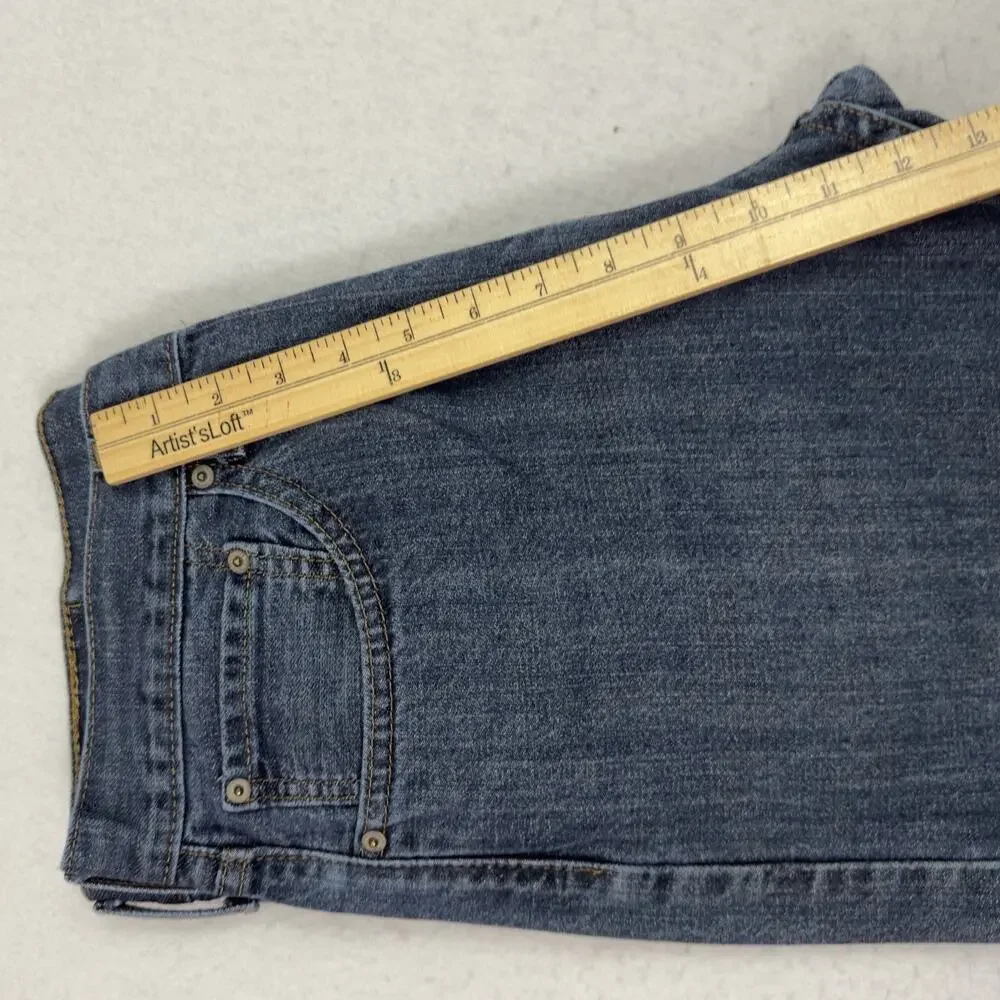Levis 505 Jeans Mens 34x32 Blue Regular Fit Medium Wash Denim Stretch